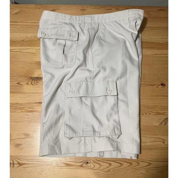 Tony Hawk Cargo Shorts Mens Flat Front Cream 6-Pockets Skater size 38 - Picture 3 of 12